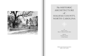The Historic Architecture of Halifax County, North Carolina by Henry V. Taves, Allison H. Black and David R. Black